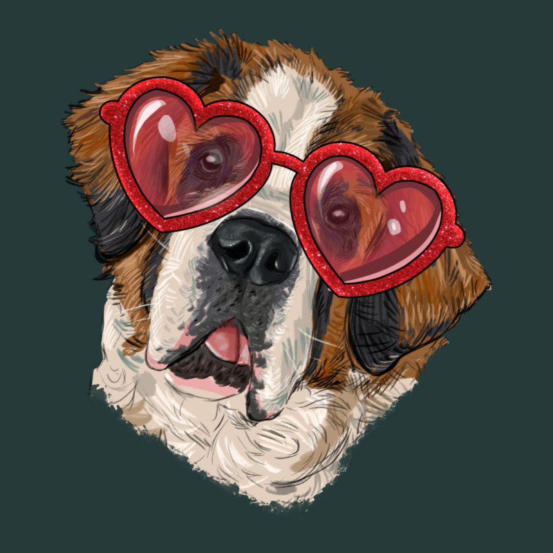 Saint Bernard With Love Glasses Premium Sweatshirt by RanaPortraitStore | Teevron