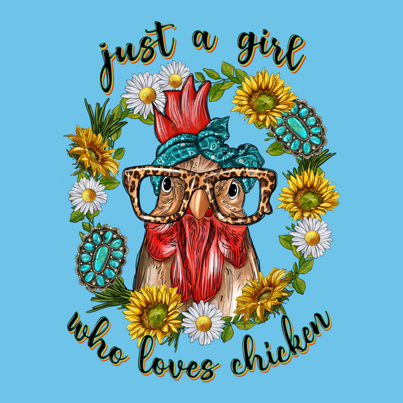 Just A Girl Who Loves Chicken With Sunflowers And Gemstone Premium Sweatshirt by texasbilliewilder | Teevron
