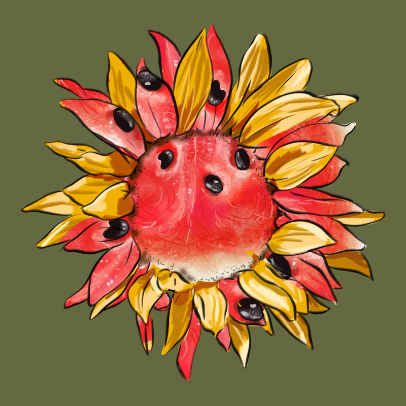 Watermelon Sunflower Long Sleeve Tee by BarkalooDesign | Teevron