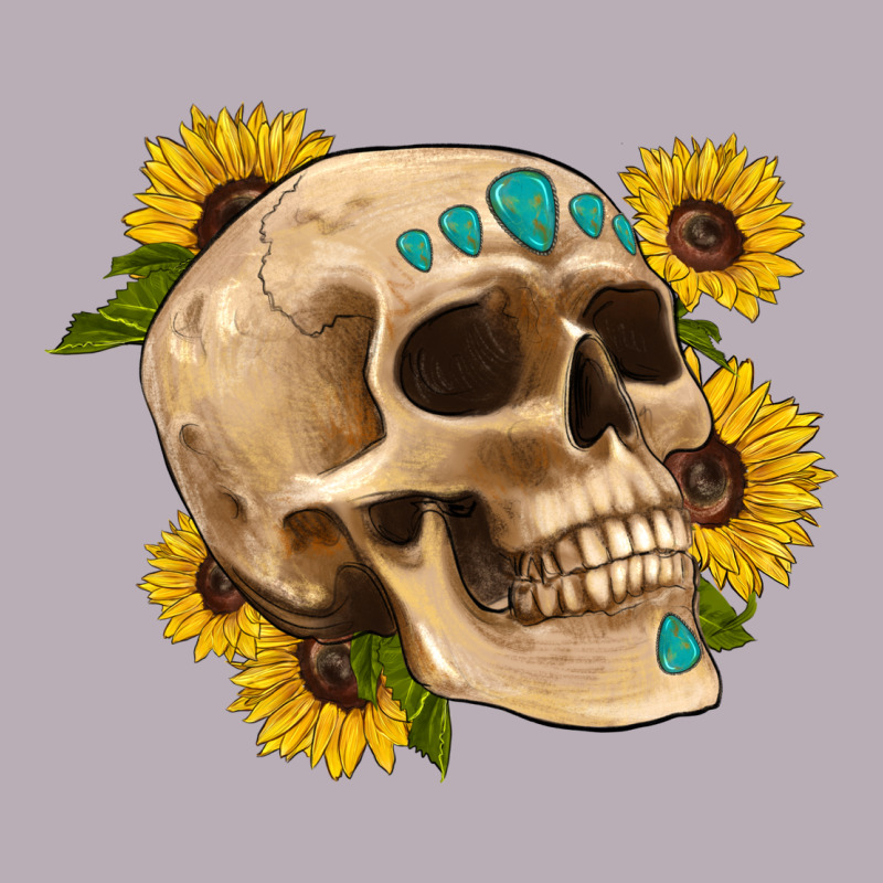 Skull Flowers And Gemstone Vintage Tee by Artiststas | Teevron