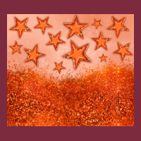 Orange Glitter Star Premium Hoodie | Teevron