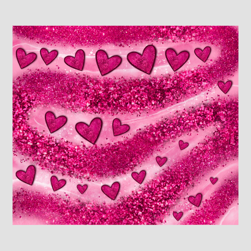 Pink Glitter Heart Premium Hoodie by JahusDesignShop | Teevron