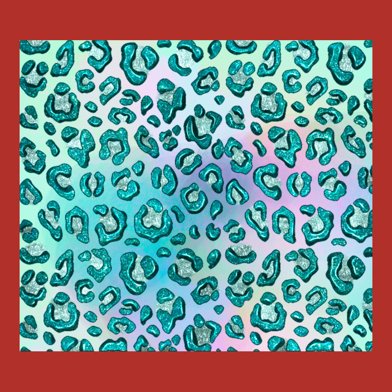Turquoise Leopard Glitter Premium Hoodie by JahusDesignShop | Teevron