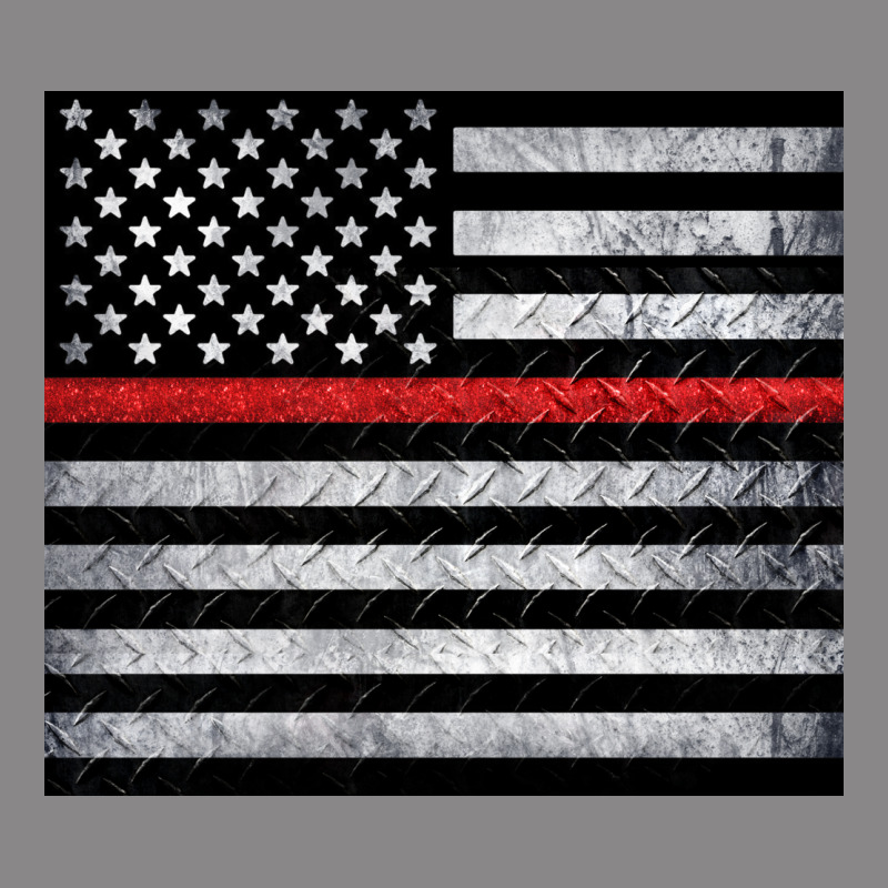 Thin Red Line American Flag Metal Floor Vintage Tee by Artiststas | Teevron