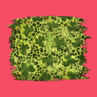 St Patrick's Day Shamrock Leopard Background Premium Sweatshirt | Teevron