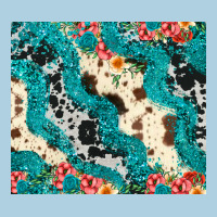 Turquoise Glitter Cowhide Premium Hoodie | Teevron