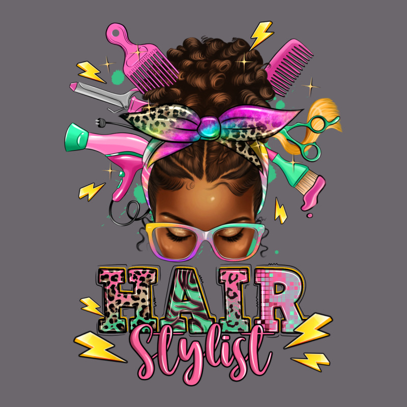 Hair Stylist Afro Messy Bun Premium Sweatshirt by texasbilliewilder | Teevron