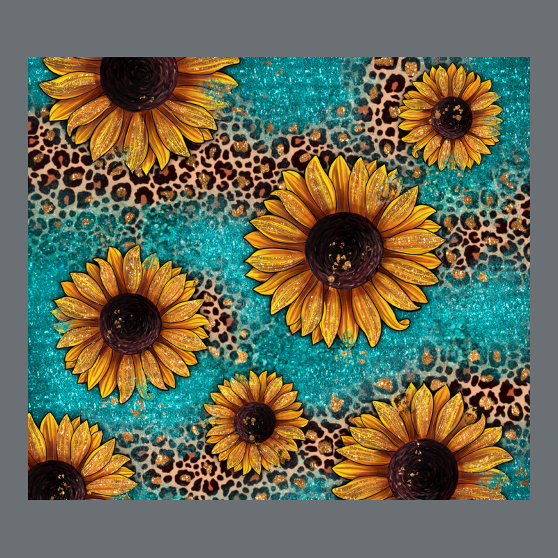 Sunflower Turquoise Glitter Premium Hoodie by JahusDesignShop | Teevron