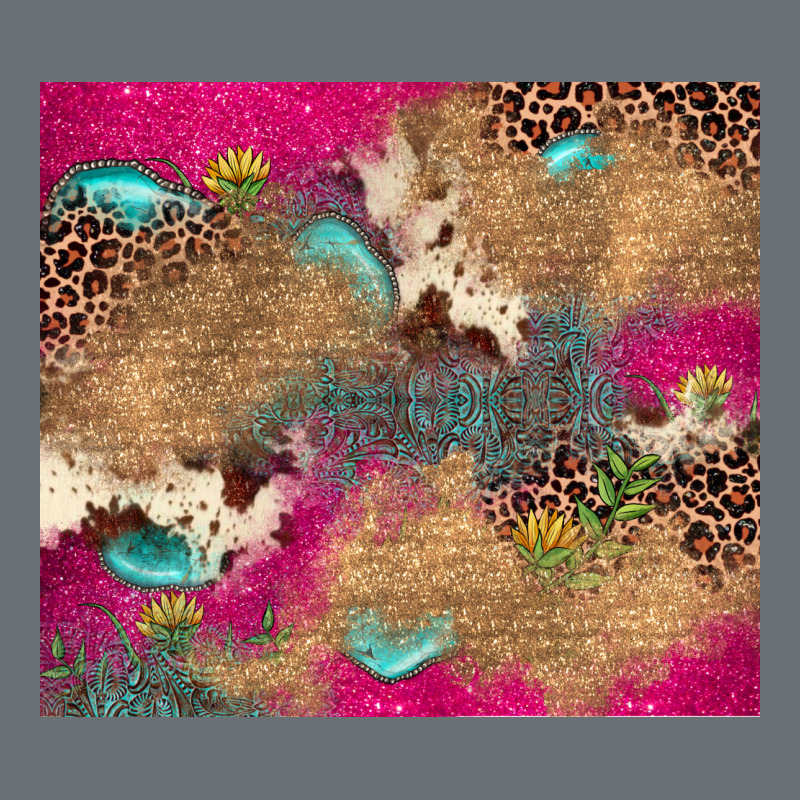 Pink Glitter Leopard Sunflower Gemstone Premium Hoodie by JahusDesignShop | Teevron