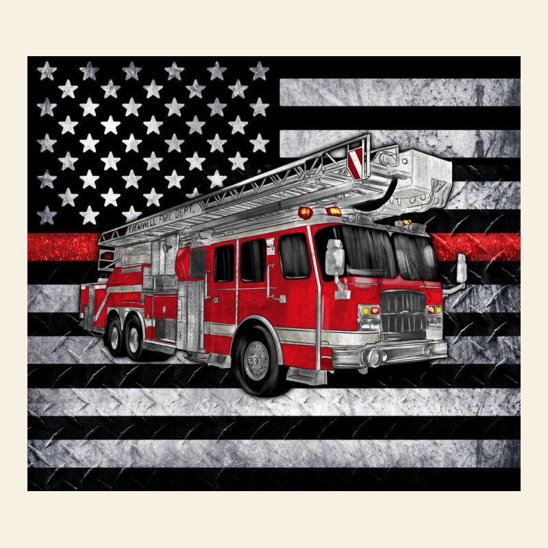 Thin Red Line American Flag Fire Truck Vintage Tee by Artiststas | Teevron