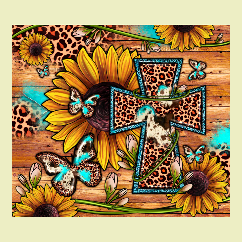 Cross Sunflower Butterfly Urban Hoodie by JahusDesignShop | Teevron