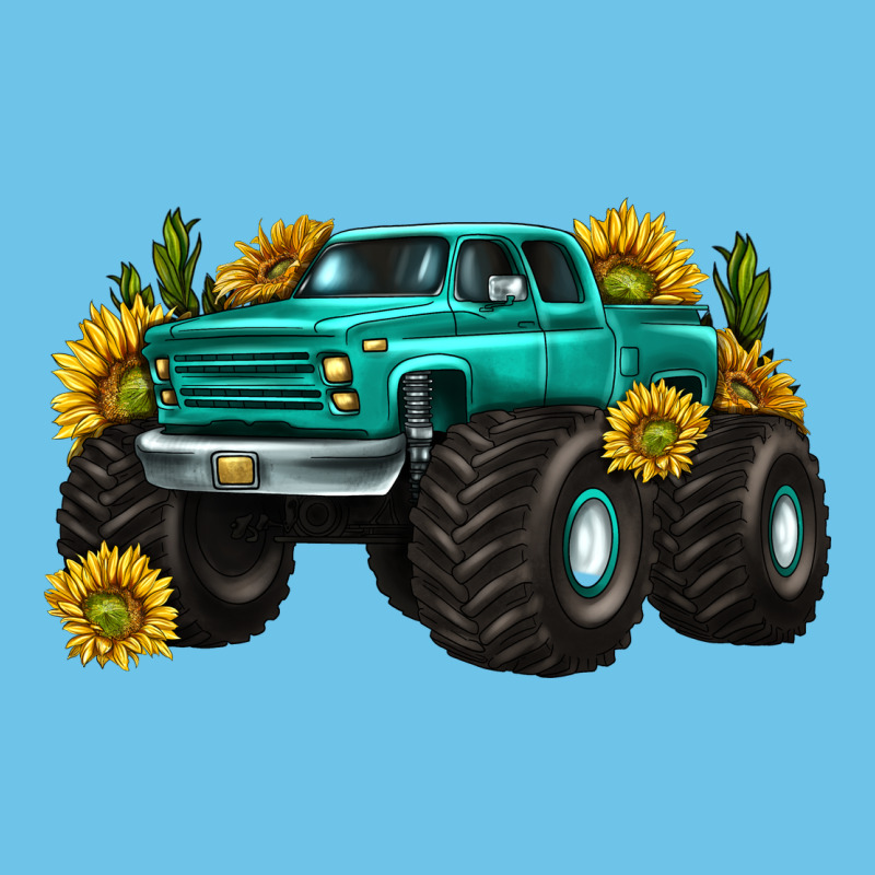Monster Truck With Sunflower Western Premium Sweatshirt by texasbilliewilder | Teevron