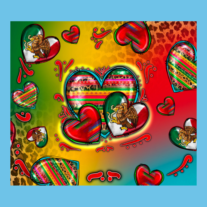 Mexico Hearts Premium Sweatshirt by Zillion Design Studio | Teevron