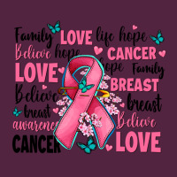 Breast Cancer Ribbons With Cancer Words Urban Hoodie | Teevron