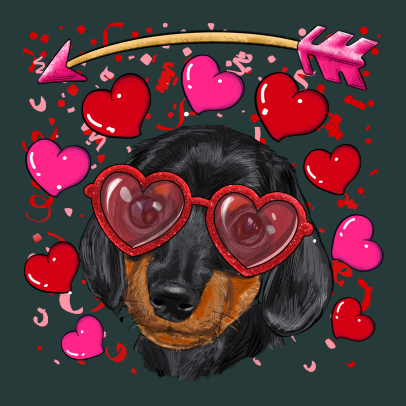 Valentine's Day  Dachshund Puppy Premium Sweatshirt by RanaPortraitStore | Teevron