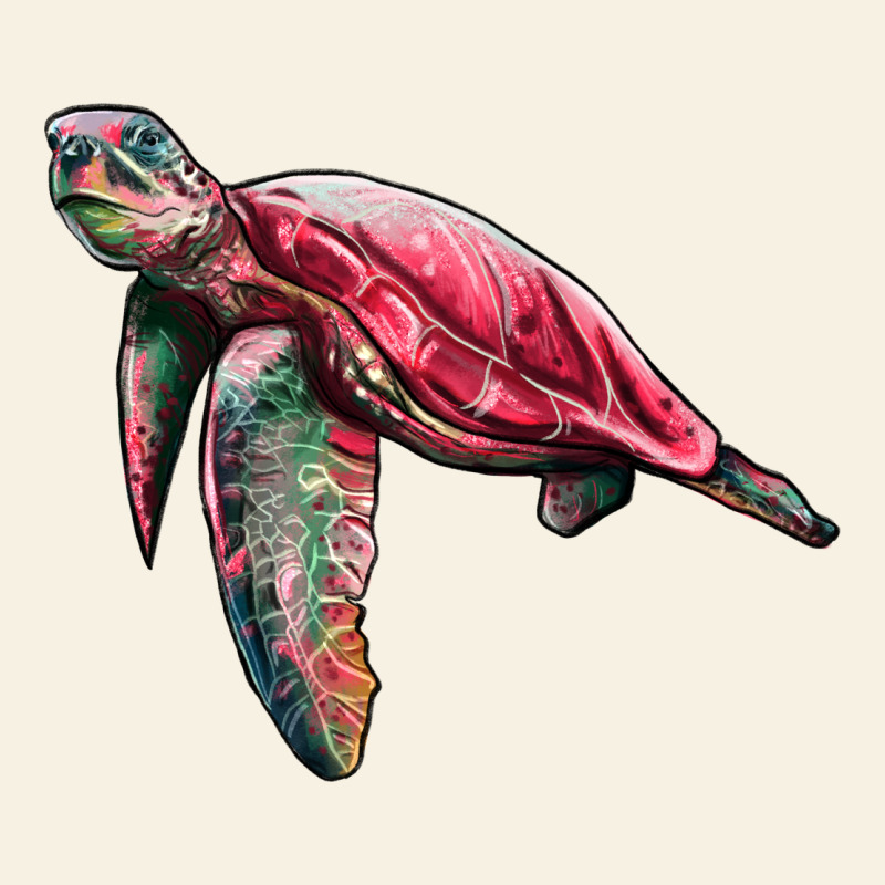 Sea Turtle Pink Glitter Vintage Tee by Artiststas | Teevron