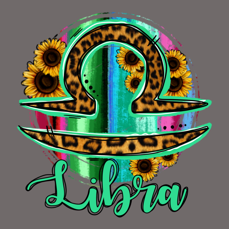 Libra Zodiac Sign Sunflower Leopard Serape Urban Heavy Tee by RanaPortraitStore | Teevron