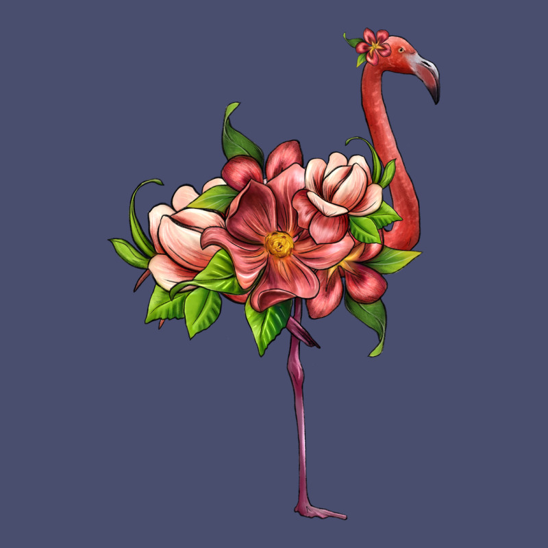 Flamingo With Tropical Flowers Vintage Tee by Artiststas | Teevron