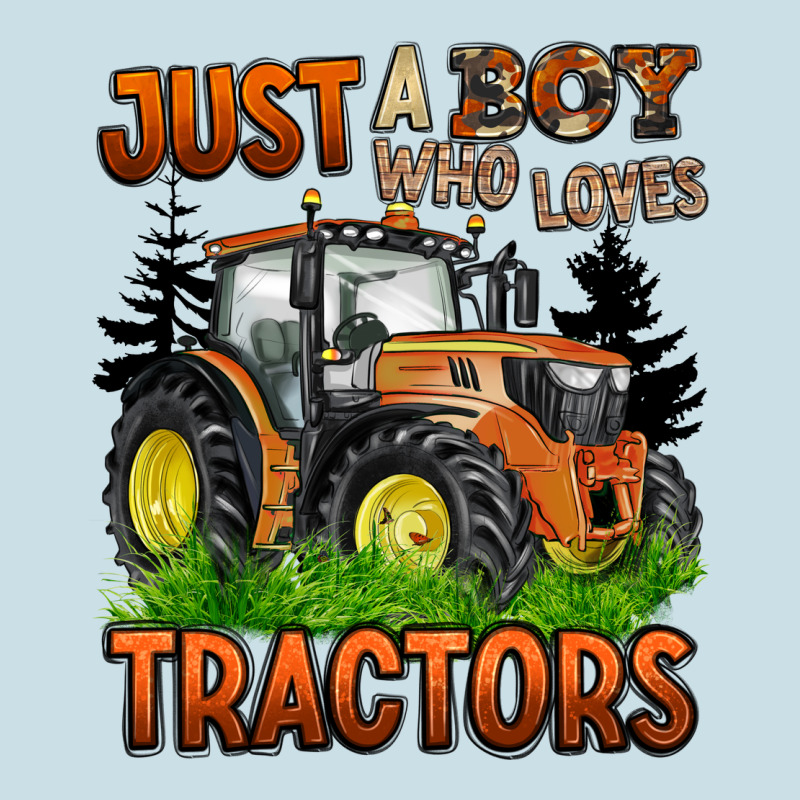Just A Boy Who Loves Tractors Ladies Tee by BarkalooDesign | Teevron