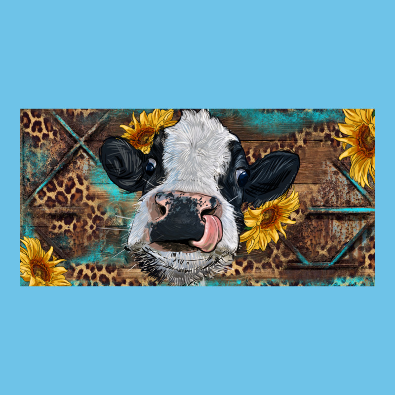 Baby Cow With Sunflower And Leopard Premium Sweatshirt by RanaPortraitStore | Teevron