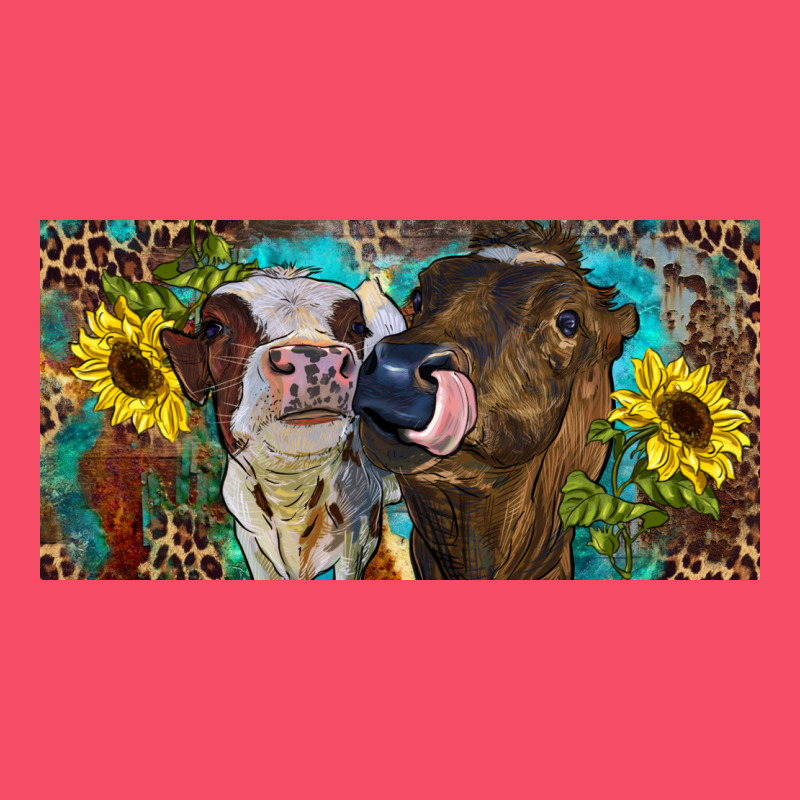 Heifers With Sunflowers And Leopard Premium Sweatshirt by RanaPortraitStore | Teevron