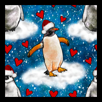 Christmas Penguin And Heart Seamless Pattern Urban Hoodie | Teevron