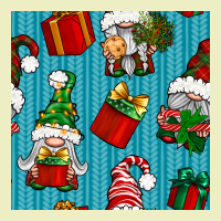 Christmas Gnomes And Gift Box Seamless Pattern Urban Hoodie | Teevron