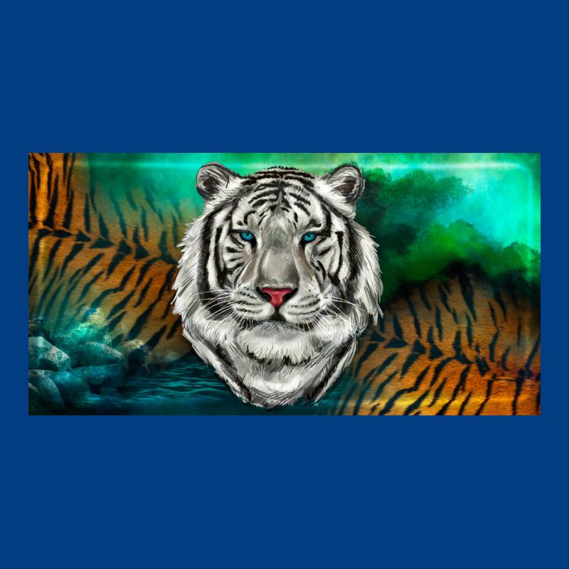 White Tiger Forest License Plate Premium Sweatshirt by RanaPortraitStore | Teevron