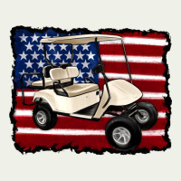 Golf Cart American Flag Urban Heavy Tee | Teevron