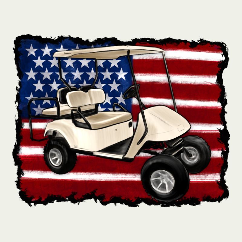 Golf Cart American Flag Urban Heavy Tee by Artiststas | Teevron