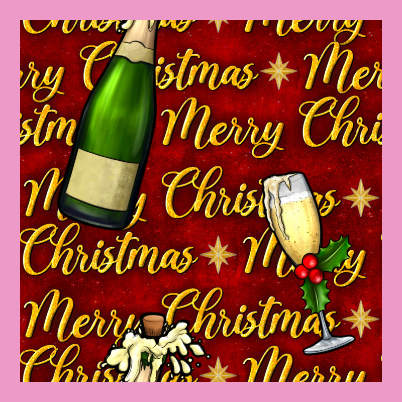 Merry Christmas Champagne Seamless Pattern Urban Hoodie by BundleAndBundleShop | Teevron