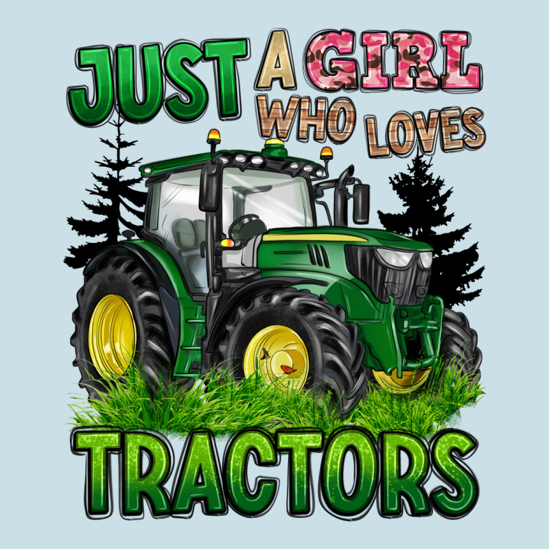 Just A Girl Who Loves Tractors Ladies Tee by BarkalooDesign | Teevron