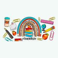 Teacher Life Rainbow Frosted Premium Hoodie | Teevron