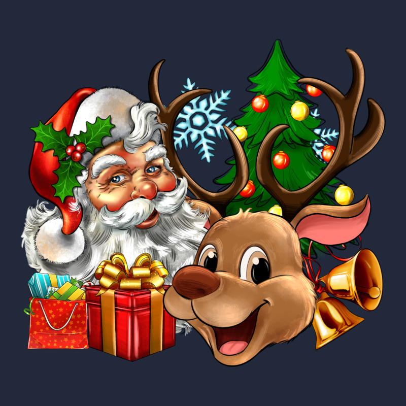 Santa And Reindeer Premium Sweatshirt by Zillion Design Studio | Teevron
