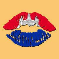 Cambodian Flag Lips Vintage Hoodie | Teevron