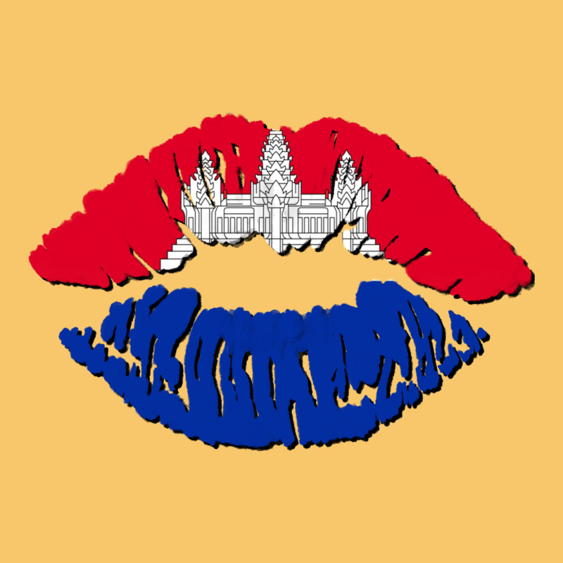 Cambodian Flag Lips Vintage Hoodie by AdoDesignShop | Teevron