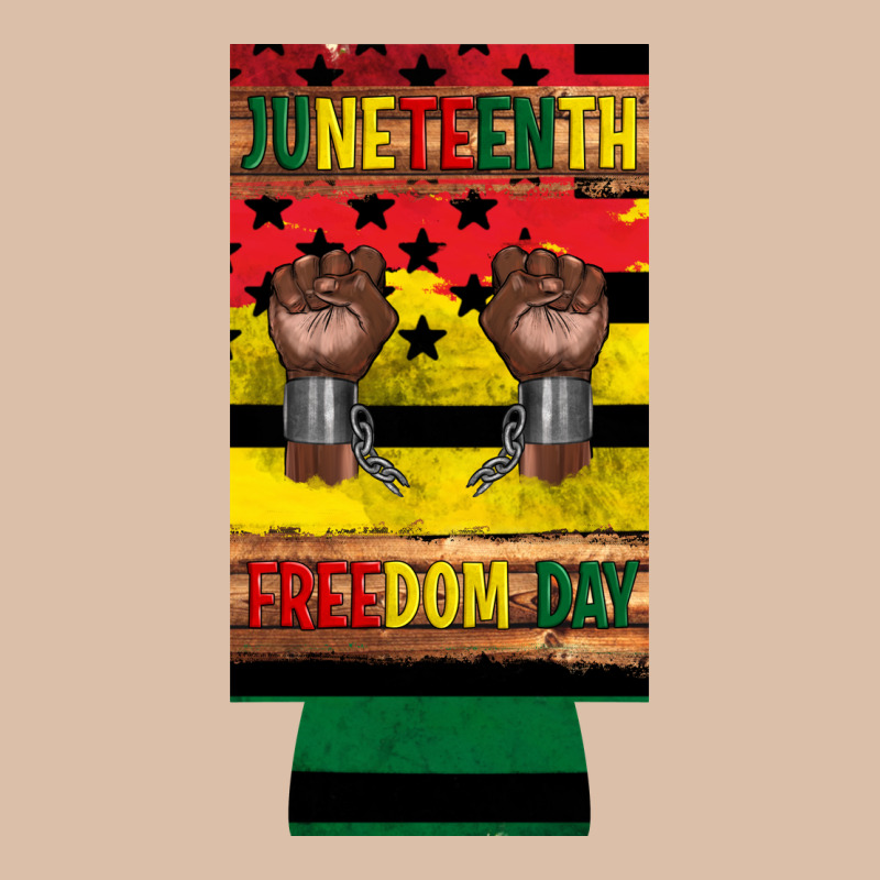 Juneteenth Freedom Day 12 Oz Can Cooler (slim) 2 Urban Heavy Tee by Artiststas | Teevron