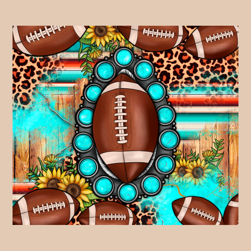 Football Leopard Turquoise Gemstone Sunflower Urban Hoodie by JahusDesignShop | Teevron