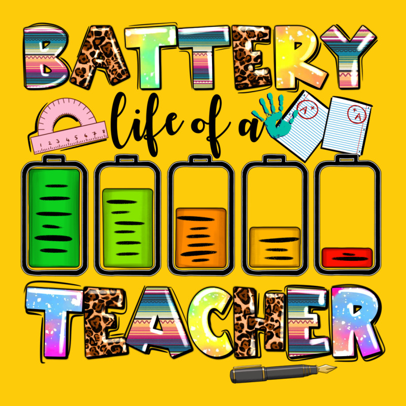 Battery Life Of A Teacher Premium Hoodie by AdoDesignShop | Teevron