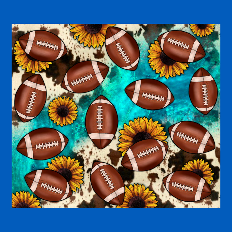 Football Turquoise Sunflower Urban Hoodie by JahusDesignShop | Teevron