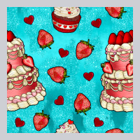 Valentines Day Cake And Strawberries Seamless Pattern Urban Hoodie | Teevron