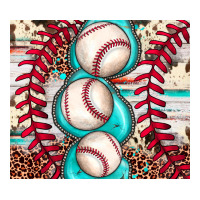 baseball leopard cowhide turquoise | Teevron