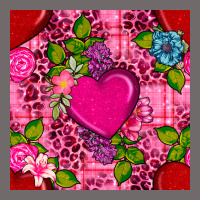 Valentines Day Flower Heart With Leopard Seamless Pattern Urban Hoodie | Teevron