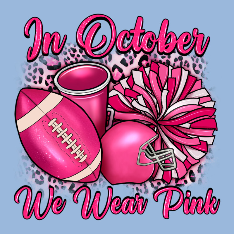 In October We Wear Pink Cheer With Football Breast Premium Hoodie by JahusDesignShop | Teevron