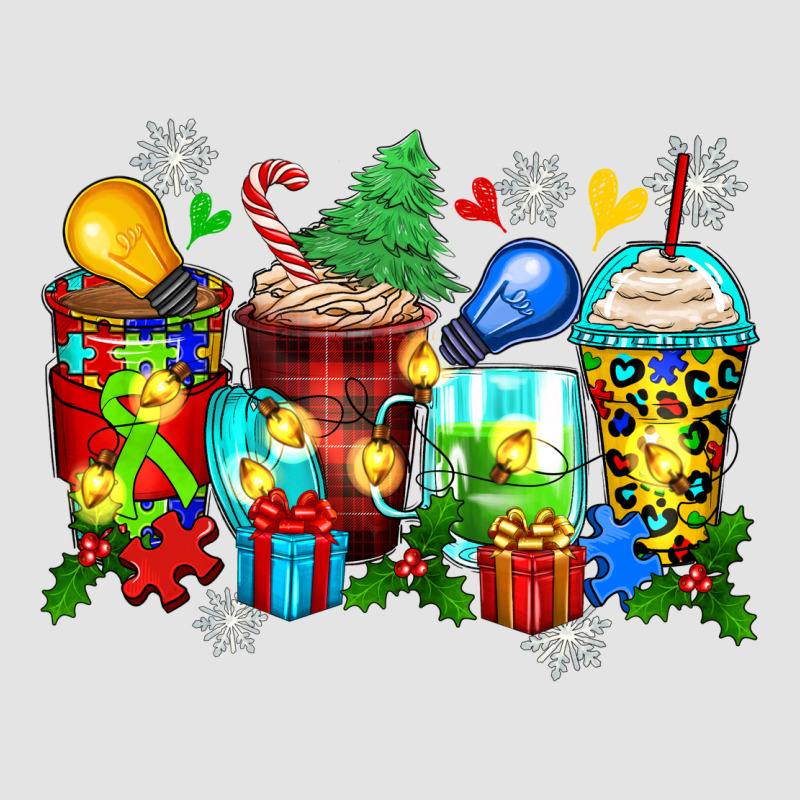Autism Christmas Coffee Cups Premium Sweatshirt by Zillion Design Studio | Teevron