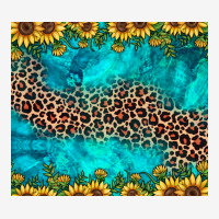Leopard Turquoise Sunflower Urban Hoodie | Teevron