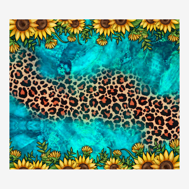 Leopard Turquoise Sunflower Urban Hoodie by JahusDesignShop | Teevron
