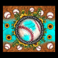 Baseball Turquoise Sunflower Urban Hoodie | Teevron