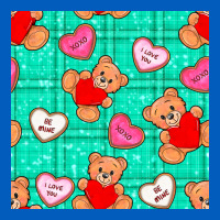 Valentines Day Teddy Bears And Cookies Seamless Pattern Urban Hoodie | Teevron