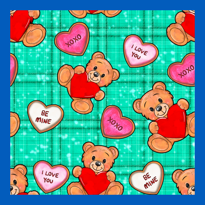 Valentines Day Teddy Bears And Cookies Seamless Pattern Urban Hoodie by BundleAndBundleShop | Teevron